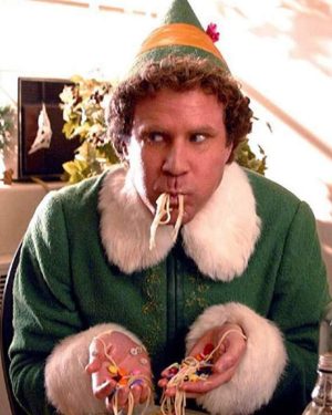 Elf Movie Will Ferrell Green Christmas Coat