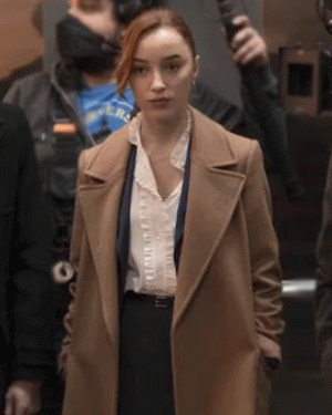 Emily Fair Play (2023) Phoebe Dynevor Brown Trench Coat
