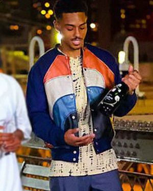 Keith Powers The Perfect Find 2021 Eric Multicolor Polyester Bomber Jacket