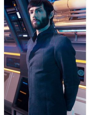 Spock Tv Series Star Trek Discovery Ethan Peck Black Trench Coat