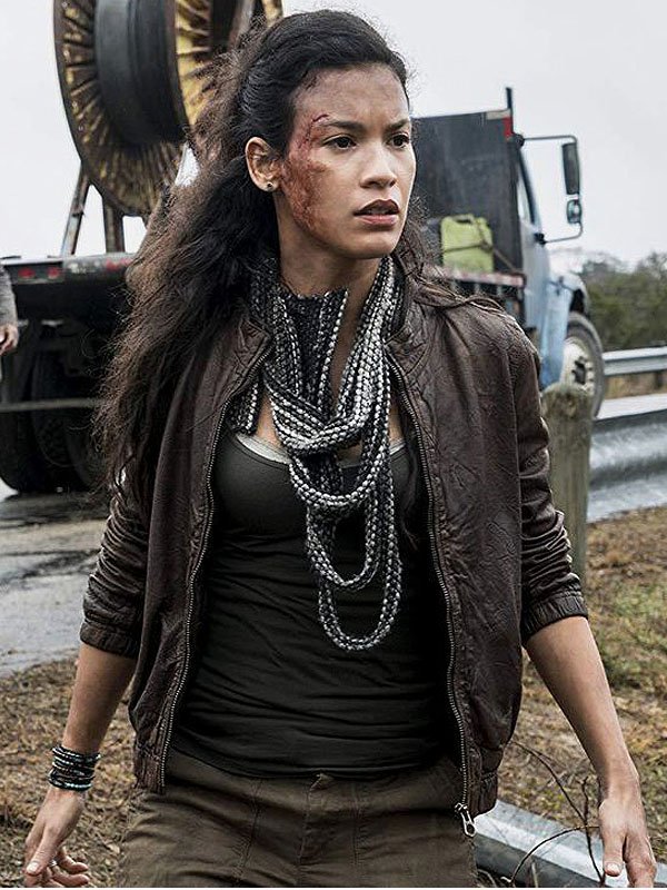 Fear The Walking Dead S4 Luciana Galvez Brown Leather Jacket