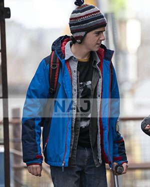 Jack Dylan Grazer Shazam 2019 Freddy Freeman Polyester Blue Jacket