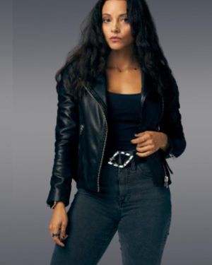 Gabrielle Walsh Found Tv Series 2023 Black Leather Jacket