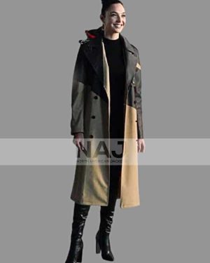 Gal Gadot Red Notice 2021 The Bishop Trench Coat