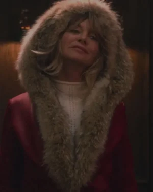 The Christmas Chronicles Goldie Hawn Red Shearling Coat
