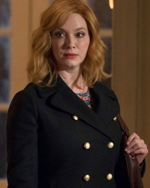 Good Girls Christina Hendricks Double Breasted Black Trench Coat