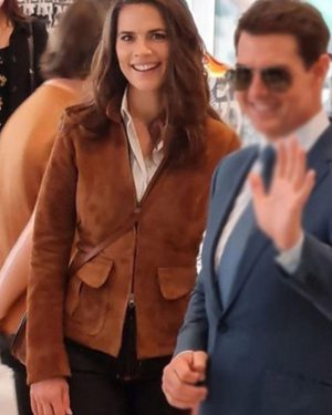Grace Mission Impossible 7 Hayley Atwell Brown Jacket
