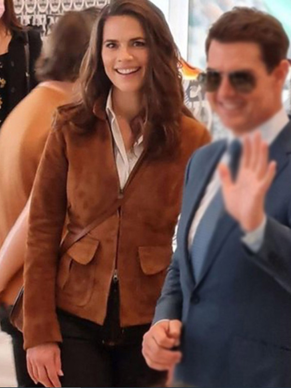 Grace Mission Impossible 7 Hayley Atwell Brown Jacket