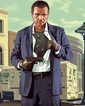 Grand Theft Auto V Video Game Ned Luke Blue Blazer