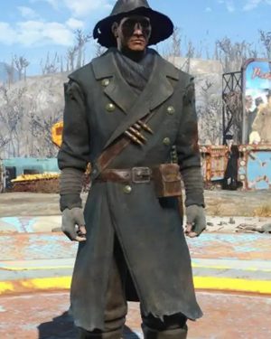 Fallout 76 Hunter’s Black Leather Coat