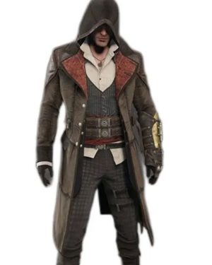 Video Game Assassins Creed Syndicate Jacob Frye Brown Leather Trench Coat