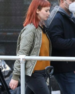 Don’t Look Up Kate Dibiasky Quilted Bomber Jacket