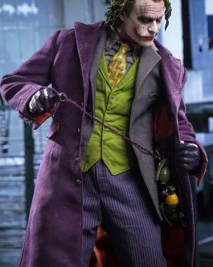 Dark Knight Joker Joaquin Phoenix Purple Trench Coat