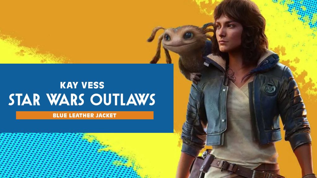 Kay Vess Star Wars Outlaws 2024 Blue Leather Jacket