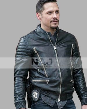 Kenny Rixton Tv Series Chicago PD Nick WechslerBlack Leather Jacket