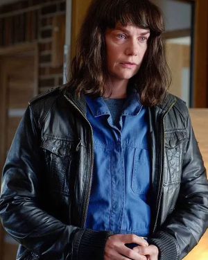 Ruth Wilson The Woman In The Wall 2023 Black Leather Jacket
