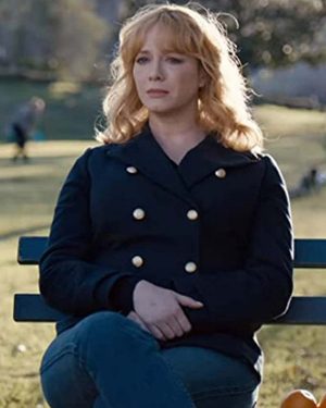 Good Girls Christina Hendricks Double Breasted Black Trench Coat
