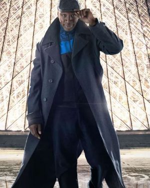Omar Sy Tv Series Lupin SO1 Black Long Wool Coat