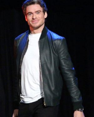 2021 Movie Eternals Ikaris Black Bomber Leather Jacket