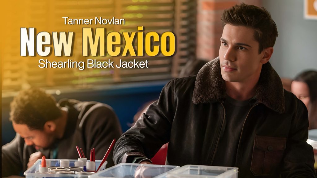 Roswell, New Mexico S03 Tanner Novlan Shearling Black Jacket