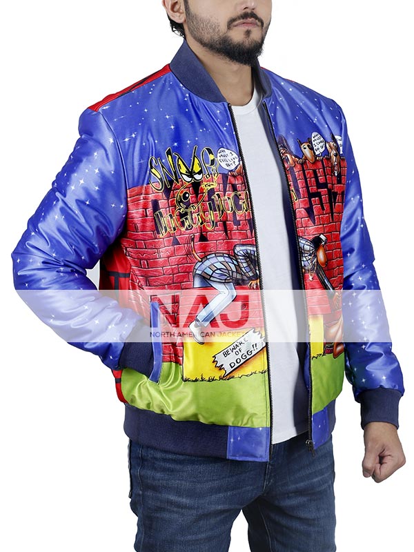 American Rapper Snoop Dogg Polyester Bomber Jacket