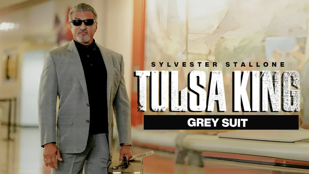 Sylvester Stallone Tulsa King Grey Suit