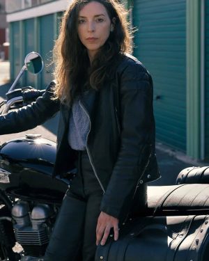 The Change 2023 Bridget Christie Black Quilted Leather Jacket