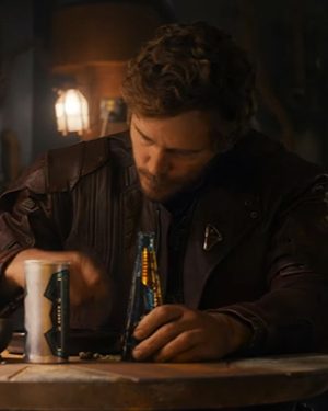 The Guardians of the Galaxy Holiday Special Chris Pratt Brown Leather Jacket