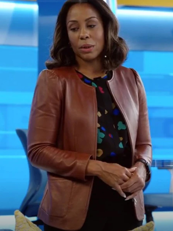 The Morning Show S02 Mia Jordan Brown Leather Jacket