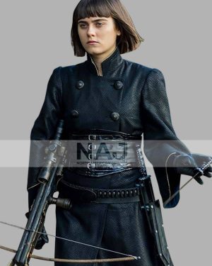 Ally Ioannides Tv Series Into the Badlands Season 03 Tilda Black Leather Trench Coat