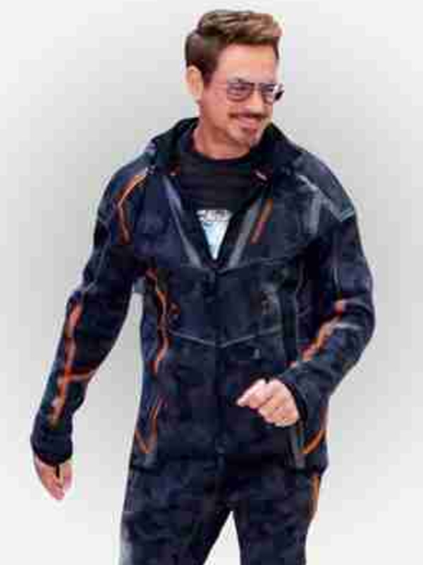 Tony Stark Avengers Infinity War Robert Downey Jr Hooded Jacket