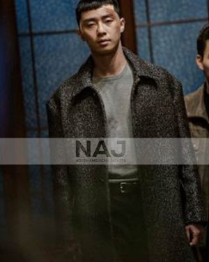 Tv Series Itaewon Class S01 Park Seo Joon Gray Wool Trench Coat