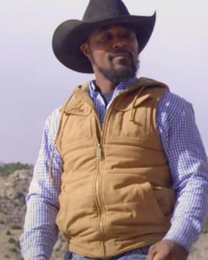 Ultimate Cowboy Showdown S03 Jamon Turner Brown Hooded Vest