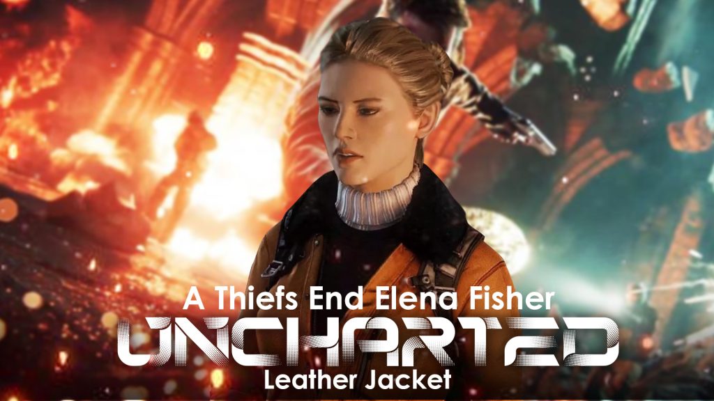 Uncharted 4 A Thiefs End Elena Fisher Orange Leather Jacket