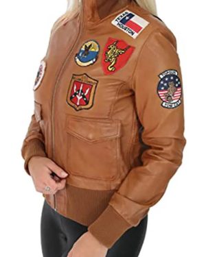 Women Top Gun Style Bomber Jacket